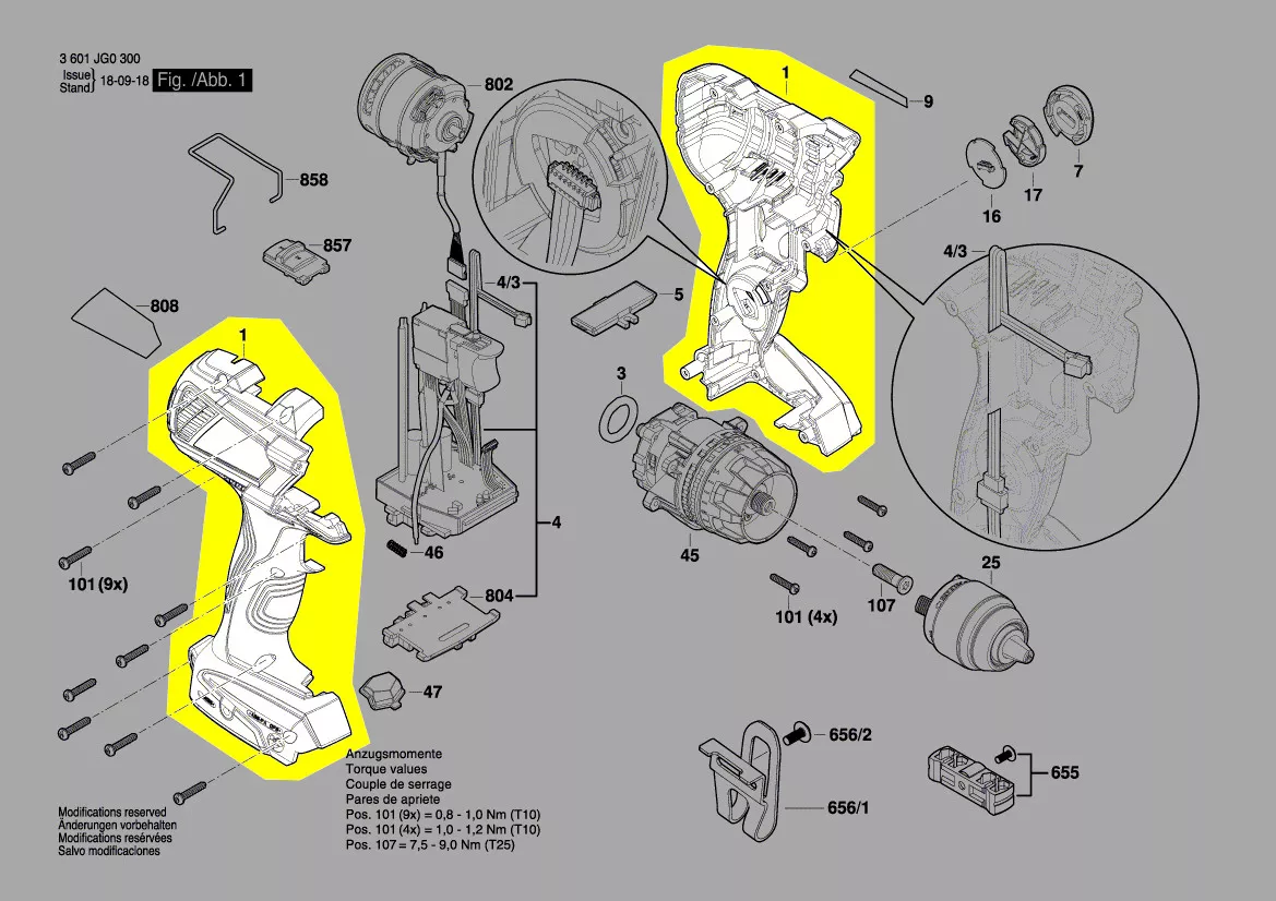 Coquille réf. 1 605 108 2CJ Bosch